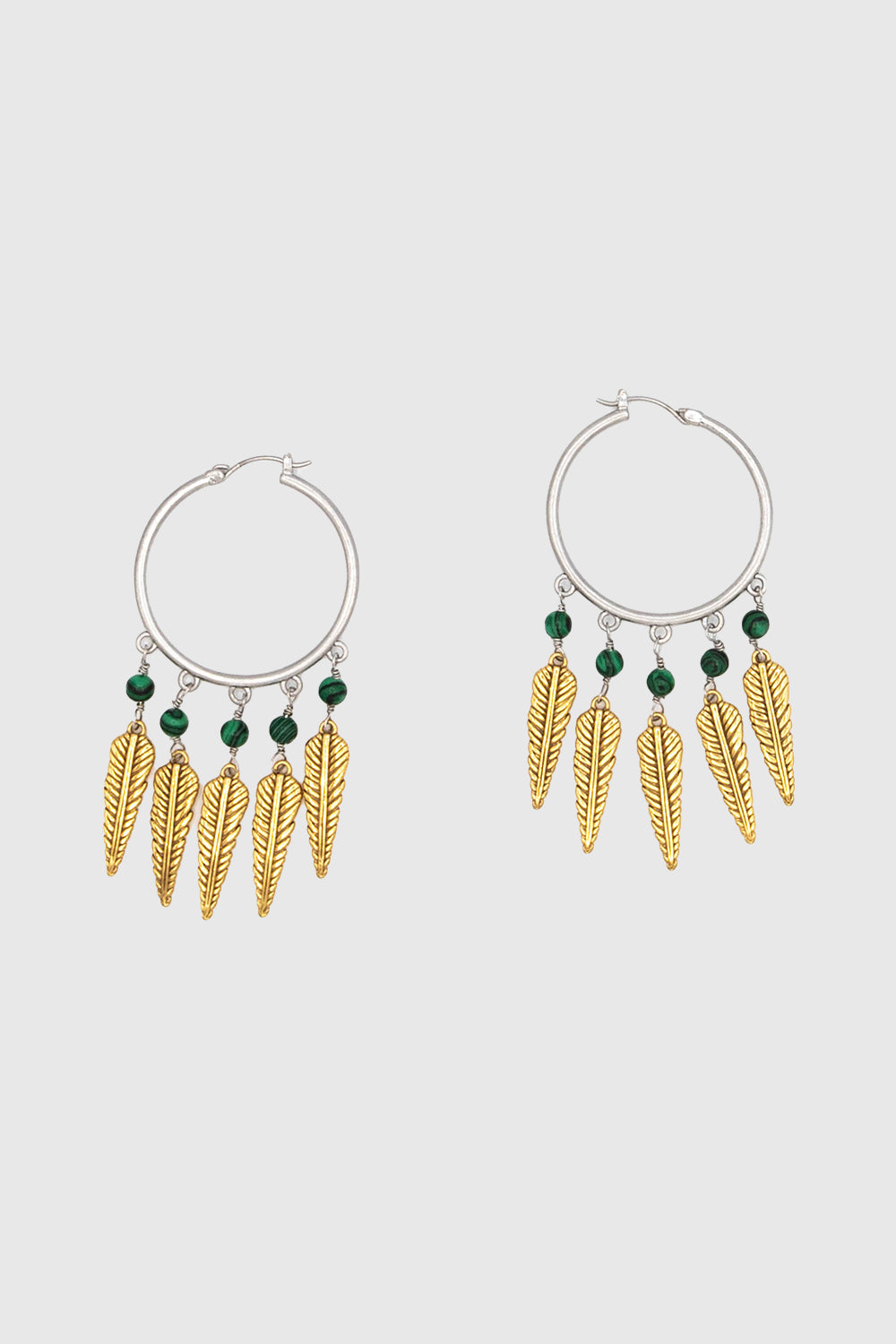 Feather Hoop Earrings